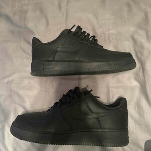 Nike Black Sneakers Air Force 1 Leather